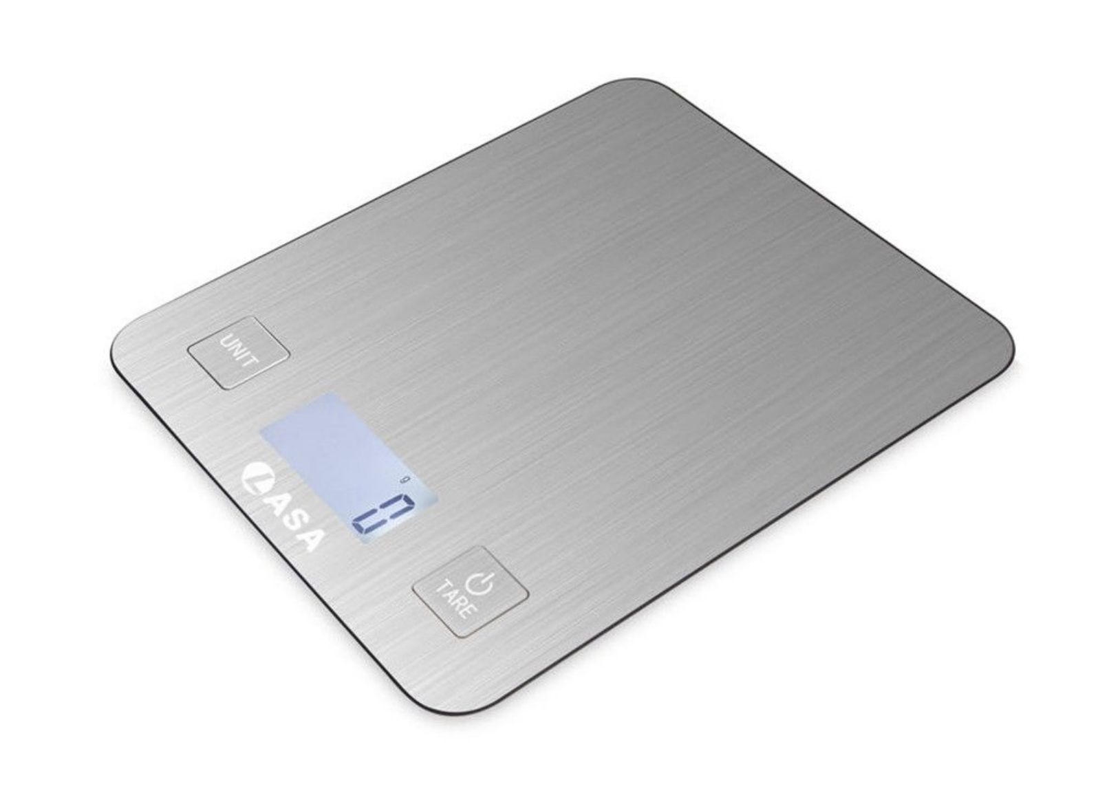 LASA Digital Kitchen Scale 5kg Slim Stainless Steel LCD Display